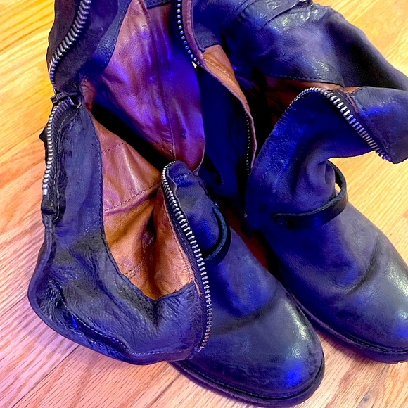 A.S. 98 Women’s Black dark brown Leather Ankle Boots with Zipper Detail size 5.5 - Picture 16 of 16